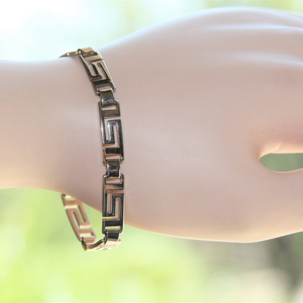 Sterling Silver Greek Key Bracelet